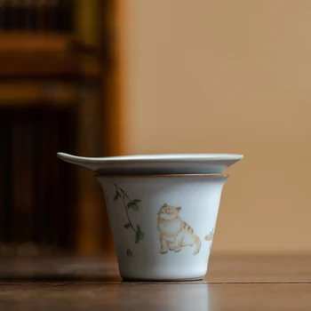 LUWU keramikos arbatos sietai cute kačių rankų darbo arbatos filtrai, reikmenys 112351