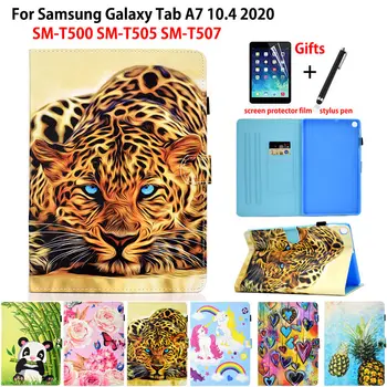 Case For Samsung Galaxy Tab A7 10.4 2020 Padengti T500 SM-T500 SM-T505 SM-T507 Funda Tablet Mados Dažytos Stovėti Shell +Dovana 112887