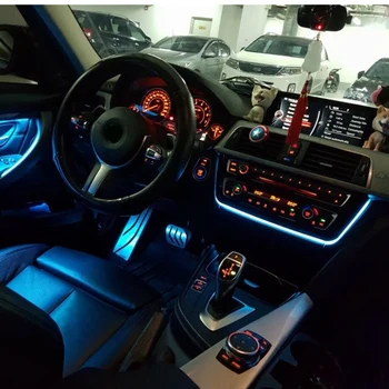 Dviejų Spalvų AC/Radijo Apdaila, Dviguba LED Fluorescentinė Bezel Apdailos Suderinama-BMW M3 M4 Serijos F30 F35 3GT 113734