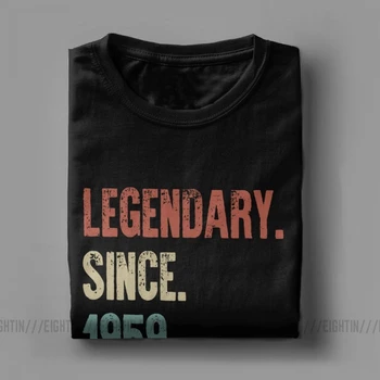 Retro Vintage 60 Gimtadienio Marškinėliai Legendinis Nuo 1959 Marškinėliai 2019 Mados Vyrams trumpomis Rankovėmis Drabužius Dovana Tees Medvilnės
